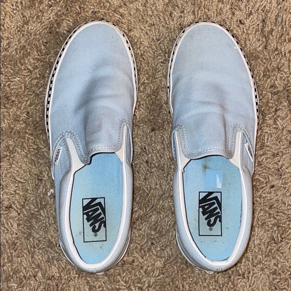 blue checkered vans